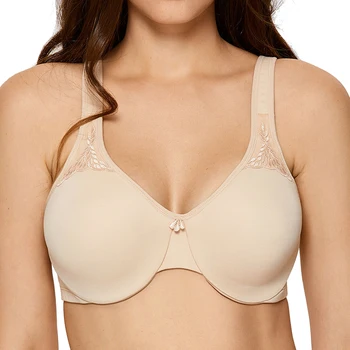 

Seamless Womens Minimizer Bra Full Coverage Full Figure Non Padded Underwire Plus Size Lingerie Bra for Woman бюстгальтер 38 DD