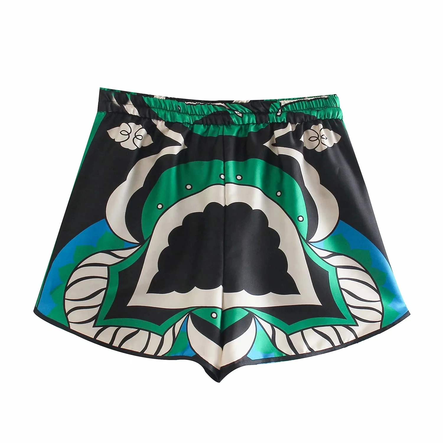Foridol Oversized Green Print Boho Women Shorts Sets Shirts Shorts Pants Three Pieces Fashion Suits Matching Sets 2021 Autumn co ord sets women