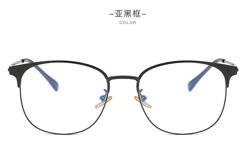 Classic ultra light TR90 square new blue glasses unisex computer glasses casual retro fashion wild flat blue light glasses - Цвет оправы: 1