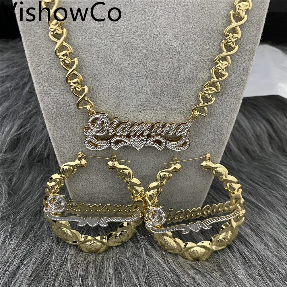 VishowCo XOXO Custom Name Necklace 