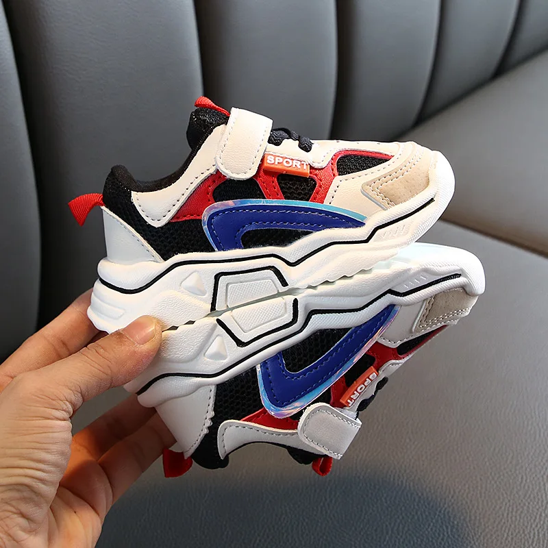 Spring and Autumn Children's Shoes Anti-slippery Breathable Boys Casual Shoes Fashion Mesh Girls Casual Shoes Kids Sneakers - Цвет: 1