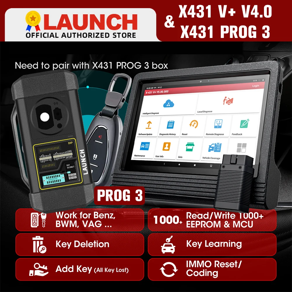 Ключ-программист LAUNCH X431 V + PLUS 10 &quotV4.0 автомобильный диагностический инструмент OBD2