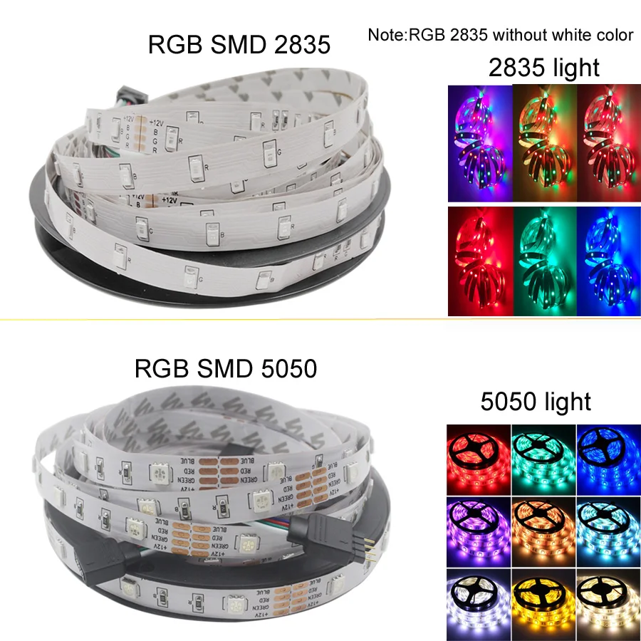 5M 2835 RGB WIFI LED Strip light Waterproof 10M 15M 5050 Led Ribbon Tape With WIFI Wireless Controller DC 12V Adapter Stripe Kit