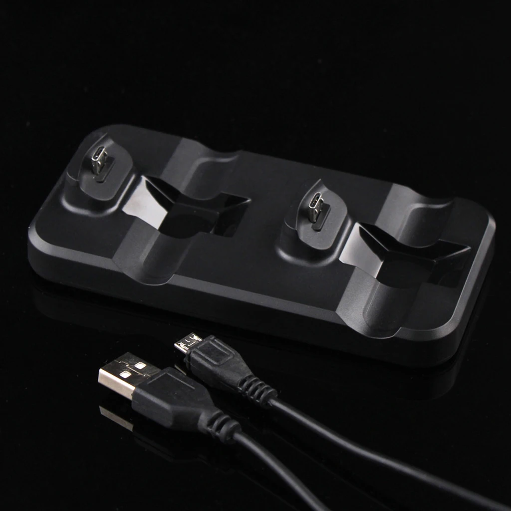 Game Handle Charging Dock Double Gamepad Wireless Controller Chargers Base Charging Dock Station for Black
