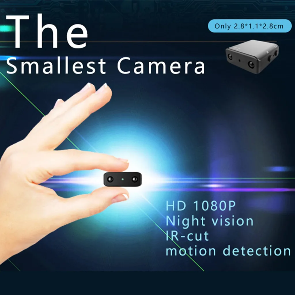 HD 1080P Мини Камера Безопасности Cam DVR ночного видения инфракрасные лучи для определения движения# T2