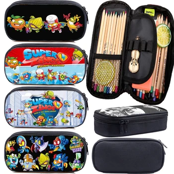 

New Kids Super Zings Pattern Pencil Case Teens Stationery Bag Boys Girls Pencil Holder Child Superzings Pen Bag Students Gift