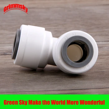 

6 pcs/lot 3/8 inch to 3/8 inch OD tube L shaped reverse osmosis ro water fitting