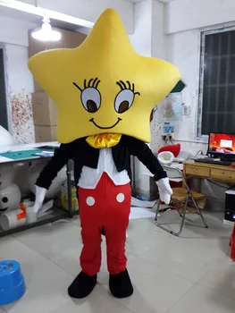 

Yellow Star Mascot Costume Factory Wholesale Cartoon Theme Funny Star Anime Cosplay Costumes Carnival Halloween Fancy Dress