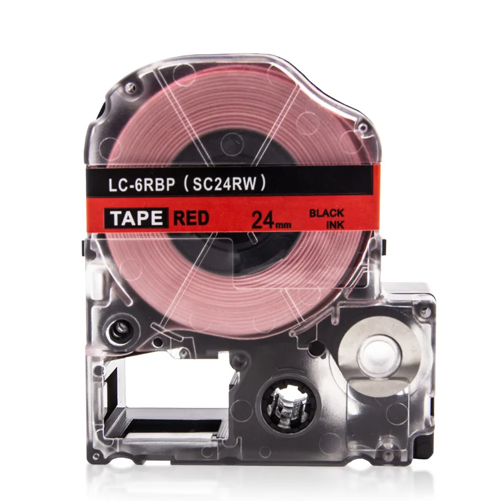 UniPlus Black on Red Label Maker Replacement for Epson King Jim SC24RW LC6RBP 18mm Labeling Tapes Printer Ribbon LW-900P LW-100