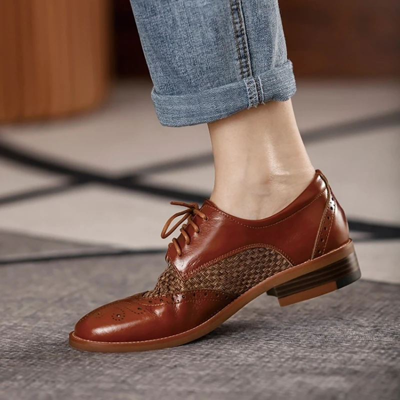 2021 Autumn Oxford Flats Women Shoes 