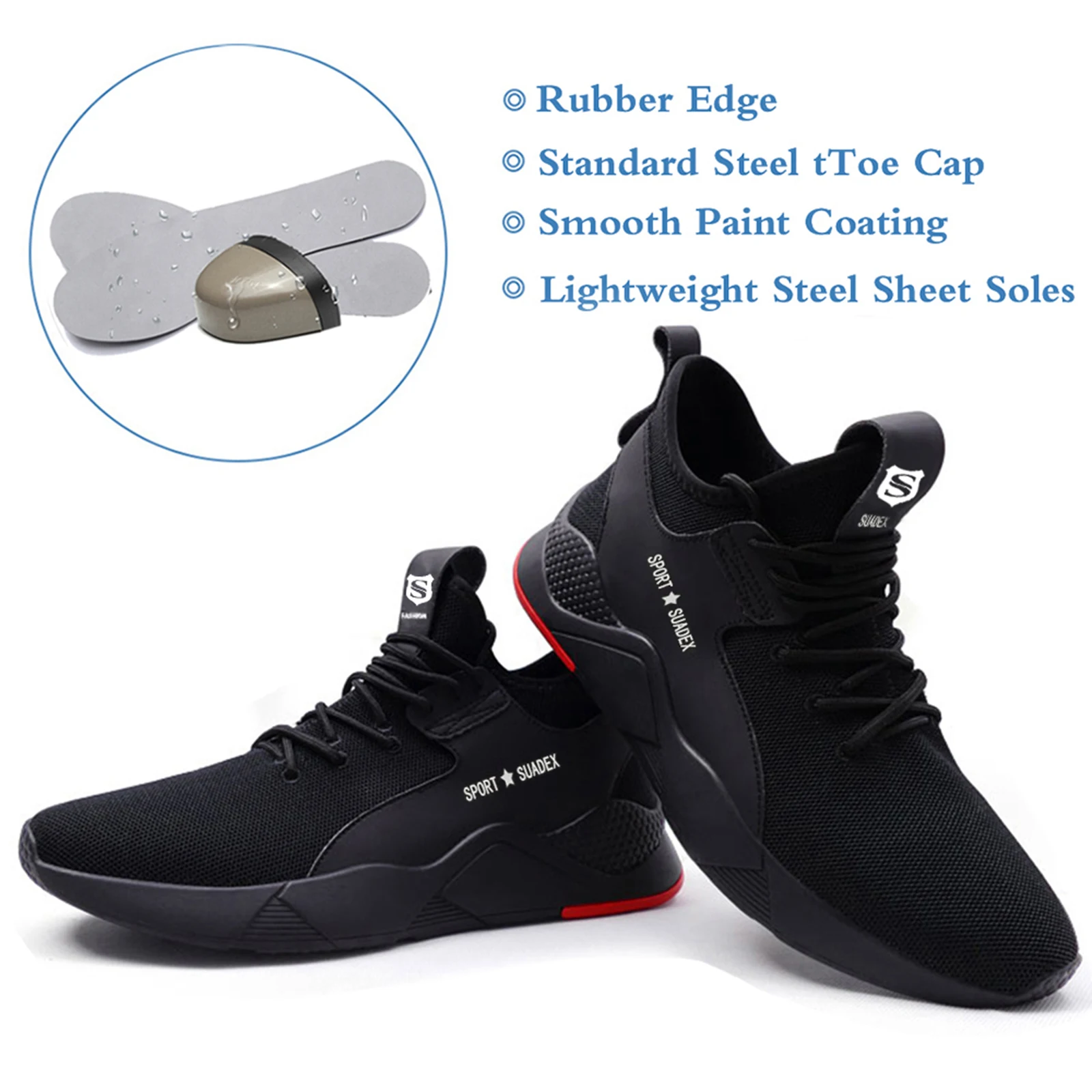 BAOLESEM Work Shoes Man Safety Shoes 