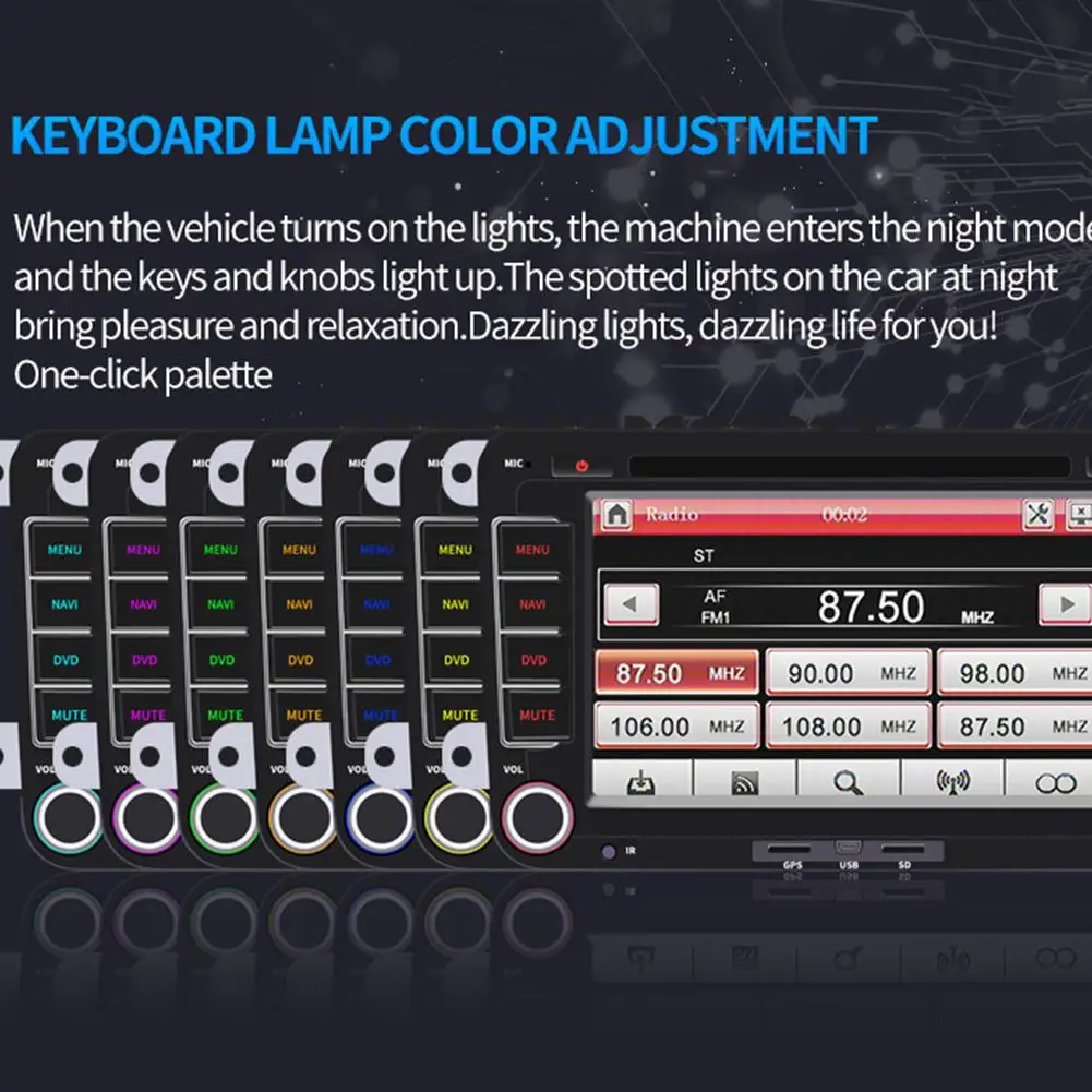 Sale Adeeing 7Inches 2DIN Car Radio Capacitive Display GPS Car Bluetooth DVD Player MP3 Navigation Integrated Host Camera Optional 27