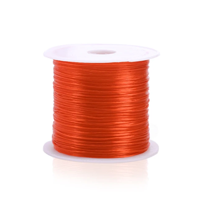 393inch/Roll Strong Elastic Crystal Beading Cord 1mm for Bracelets Stretch Thread String Necklace DIY Jewelry Making Cords Line orange red