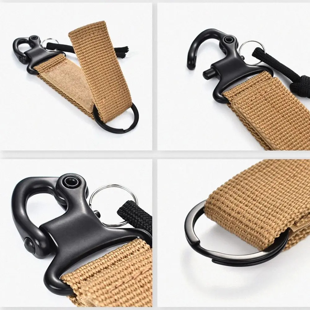 Belt Clip Camping Accessories Water Bottle Hanger Quickdraw Carabiner Tactical Holder Hooks Webbing Backpack Strap