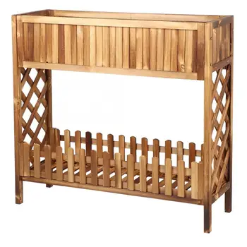 

planter Plant Stand Herb Planter Box Plant Pot Indoor Outdoor Flower Stand for Deck Patio Yard Garden new Year