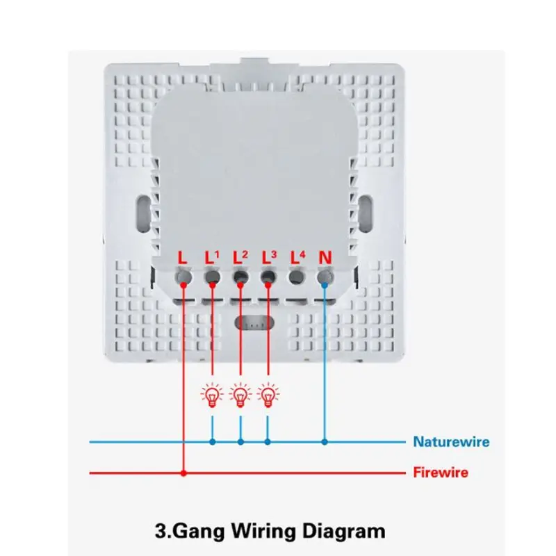AC 100-250V 2000W 2,4G, Wi-Fi, сенсорный настенный светильник переключатель Панель 1/2/3 приложение Управление светодиодный потолочный вентилятор-люстра, умный переключатель