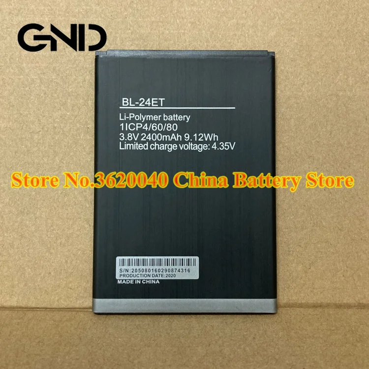 GND 3.8V 2400mAh 9.12Wh BL-24ET Replacement Battery For TECNO mobile phone external Li-ion bateria Li-Polymer Batteries | Мобильные