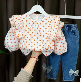 baby pajamas for a girl Citgeett Spring Toddler Kids Baby Girls Clothing Set Long Sleeves Shirts Denim Jeans Pants Clothes Set little kid suit