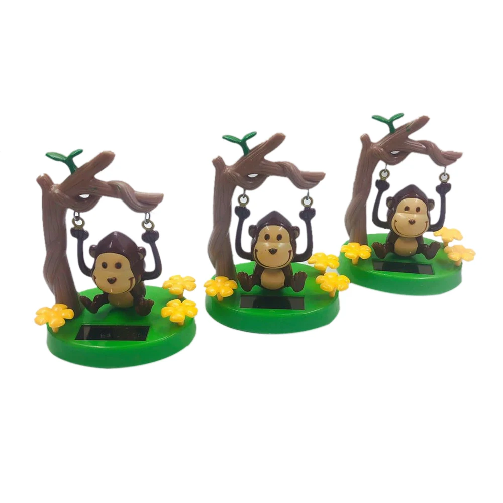 thumbnail image 2 of Bobblehead Dashboard Decor Solar Dancing Monkey Toy - For Car & Office Desk Solar Powered Desk Toy 2 of 12
