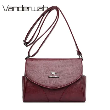 

Bags For Women 2020 High Capacity Leather Shoulder Bags Designer Handbags Fashion Shoulder Messenger Bag High Quality Sac A Main