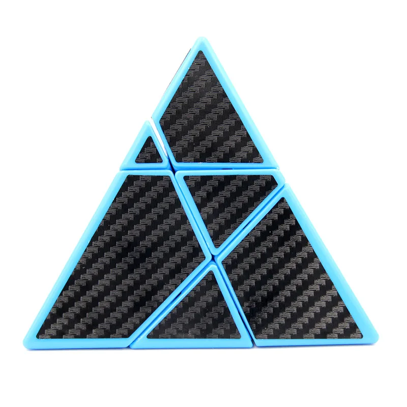 Высокое качество, LeFun Ghost, 3x3x3, Pyraminxeds, магический куб, 3x3, пирамида, углеродное волокно, наклейка, Мудрая скорость, игрушки-пазлы подарки