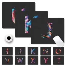 

Gaming Office Computer Mouse Pad Desk Mat PU Leather Durable Mouse-pad Paint Printed letters Black Game Laptop Mouse Mat