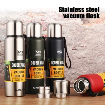 

500/750/1000/1500ml Stainless Steel Portable Large Thermos Bottle Russian Outdoor Capacity Insulated Cup Long-term Insulation