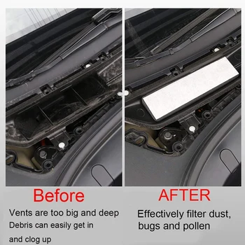 

Air Intake Filters Cabin Air Vent Intake with Activated Carbon Air Conditioning Air Intake Inlet Cover for Tesla Model 3 2017-20