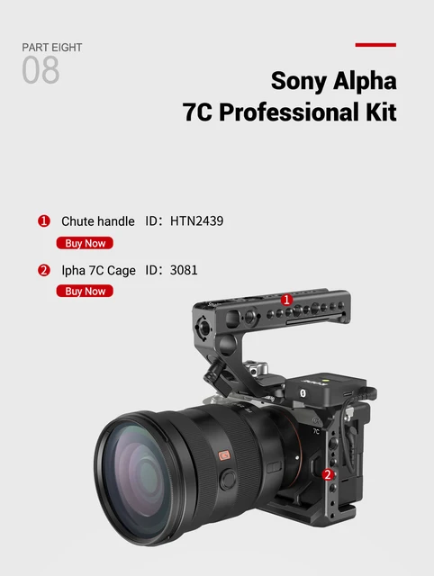  SMALLRIG Jaula para cámara Sony Alpha 7C A7C (ILCE7C) 3081 :  Electrónica