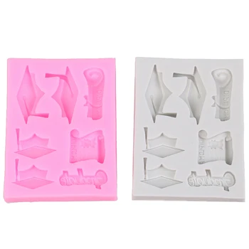 

Graduation Doctor Hat Silicone Mold DIY Party Cake Decorating Tools Polymer Clay Fondant Chocolate Candy Mould