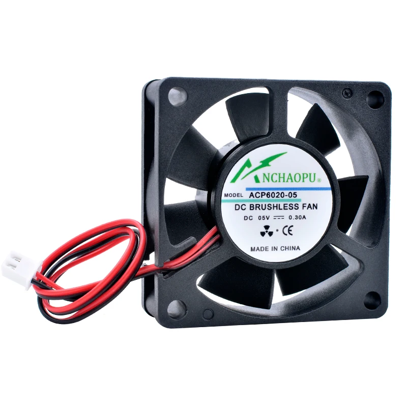 Cooling Fan 60mm 60x60x20mm DC5V 12V 24V 2pin for Chassis Power Supply