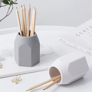 

Silicone Pen Holder Pencil Stand Desktop Storage Case Box Desk Office Organizer Accessories Stationery Set Gifts for Students