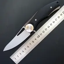 Темные тактические складные ножи для кемпинга D2 лезвие G10 Ручка Флиппер EDC инструмент нож