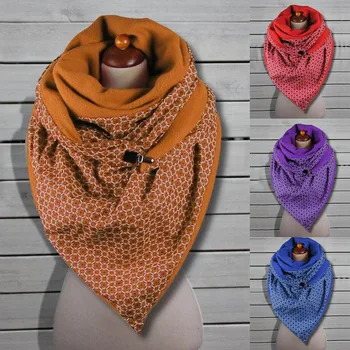 

Scarf Women Fashion Women Soild Printing Button Soft Wrap Casual Warm Scarves Shawls Foulard Femme Luxury Head Scarf