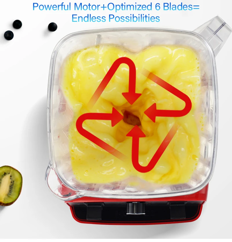 Espremedor, Processador De Frutas, Sem BPA, Classe Comercial, 2200W, 2L
