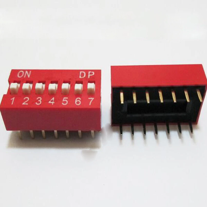 50 шт./лот переключатель с кодом циферблата 7P 7PIN DIP кодирование 2 54 мм | Обустройство