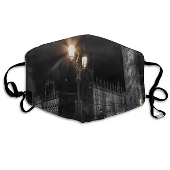 

Dustproof Washable Reusable London Big Ben Clock Mouth Cover Mask Respirator Germ Protective Warm Windproof Mask