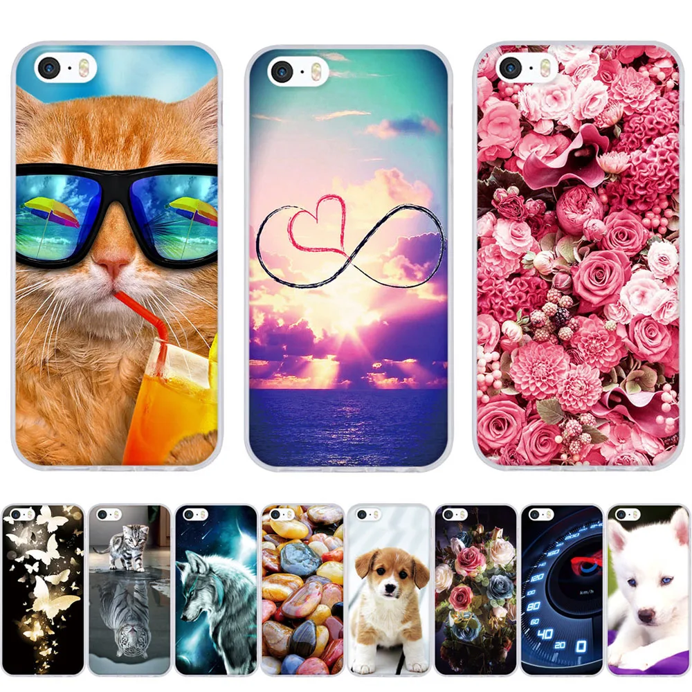 Для iPhone 5 6 7 8 чехол 3D Capa для 5S 6s силиконовый SE чехлы телефонов|Бамперы| |