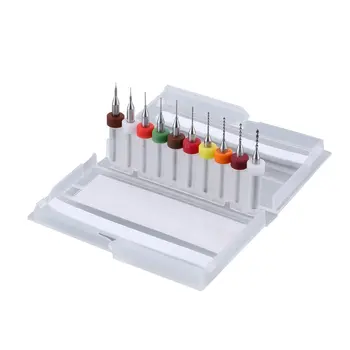 

Engraving Drill 10pcs/set Hard Alloy Small Drill Bit 0.1mm-1.0mm Circuit Board PCB Drill Bit Imported Fixed-shank Drill