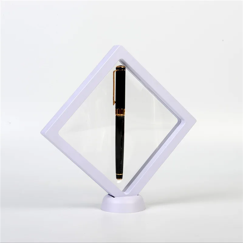 White-16x16cm Коробка для демонстрации ювелирных изделий для создания баланса прозрачной коробки для демонстрации ювелирных изделий подвесной плавающий Чехол-держатель - Цвет: White-16x16cm
