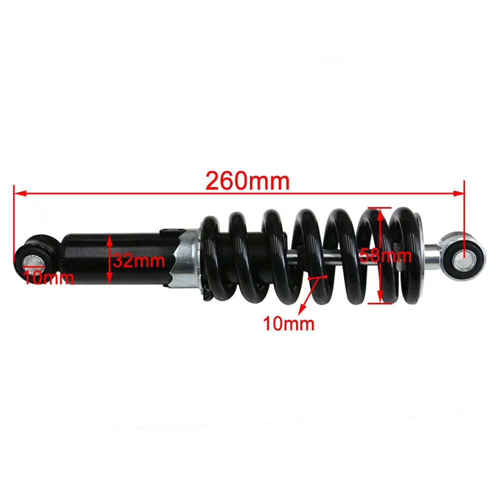 260mm TDPRO велосипед, мотоцикл, Байк задний амортизатор 240/250/260/270/290mm1200LBS защита Подвески мотоцикла велосипеды грязи - Цвет: 260mm