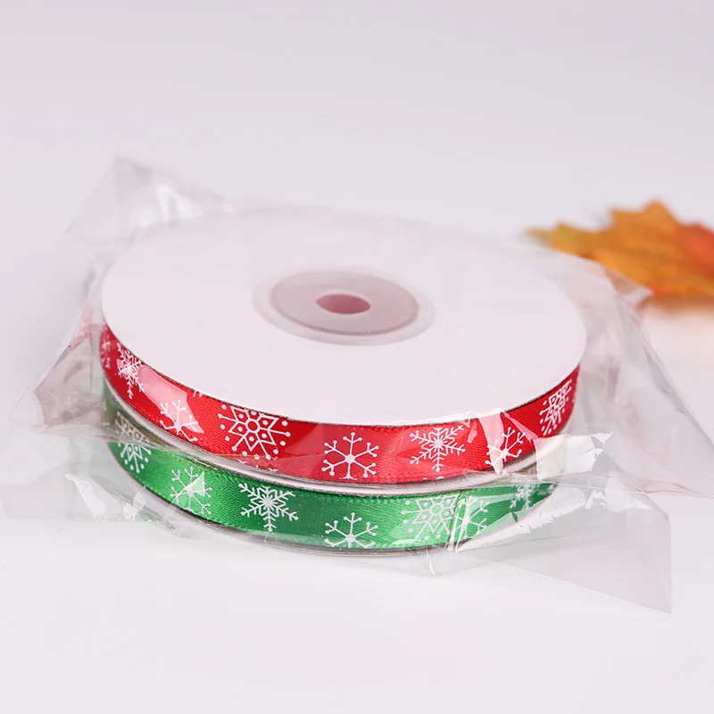 5 ярдов/рулон зеленая/красная лента-веревка из органзы Лента DIY Bownot подарочная упаковка вечерние рождественские ленты украшения 10 мм