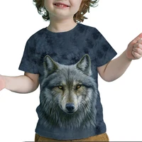 3D Print Cool Wolf T Shirt for Kids Teens Summer Girls Boys Cartoon Anime T-shirt Children Short Sleeves Tshirt Toddler Tee Tops 1
