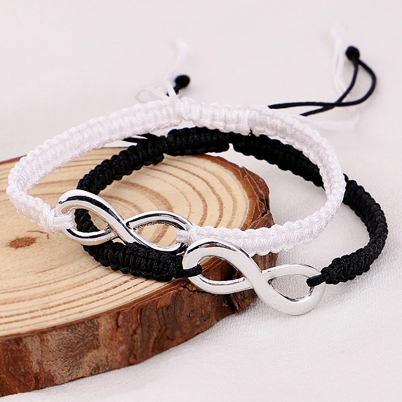 Ручной Плетеный веревочный шнур браслет набор бесконечный макраме браслет для пары для женщин мужчин влюбленных Bff дружеский подарок ювелирные изделия