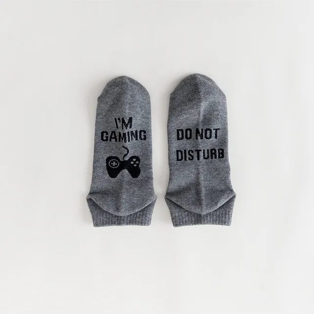 Short Game Grey Epous, новинка года, носки не беспокоить, забавные Игровые Носки, нескользящие носки с подушками, подарок для мужчин - Цвет: Short Game Grey