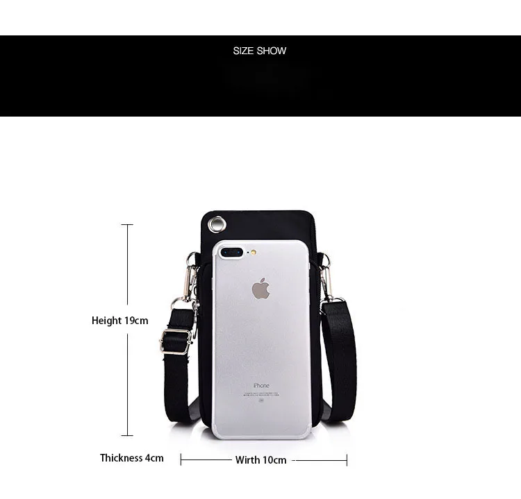 Universal Mobile Phone Bag For Samsung/iPhone/Huawei/HTC/LG Case Wallet Outdoor Sport Arm Purse Shoulder Bag Women Phone Pouch