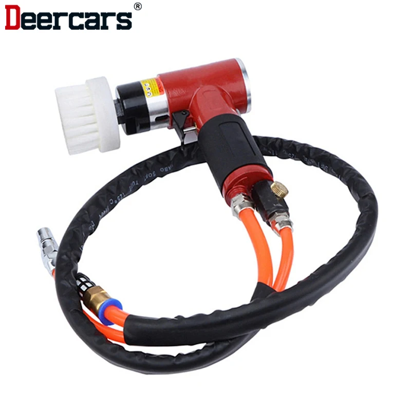 Pneumatic Brush Cleaning Machine Nylon Wire Leather Metal Air Brusher Washer Wind Sofa Car Interior Washing Tools Muffler