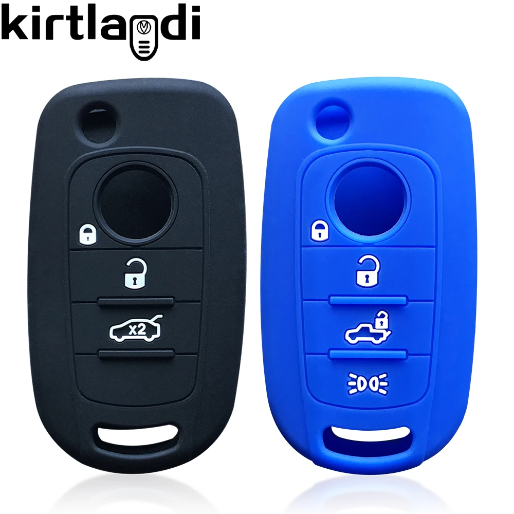 SiliconeCaseKeyCoverCarKeyHolderKeychainforFIATTipoToro