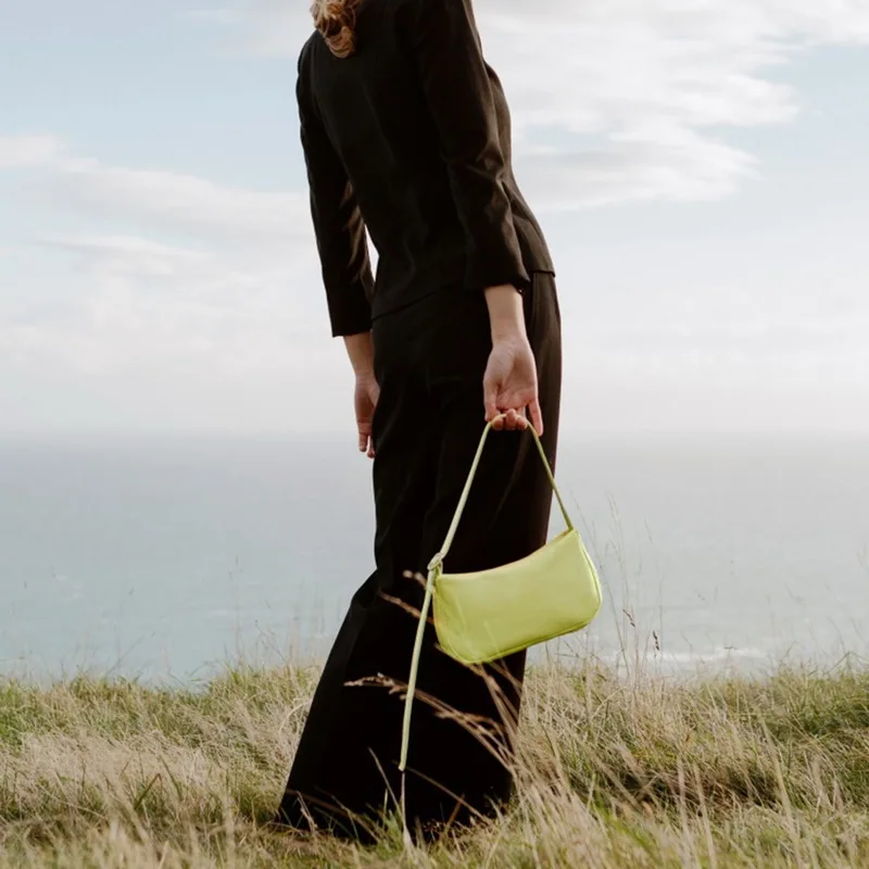 

New PU Leather Bag For Women Fashion Handbags Luxury Brand Designer Vintage Tote Bags Small Shoulder Bag Avocado Green