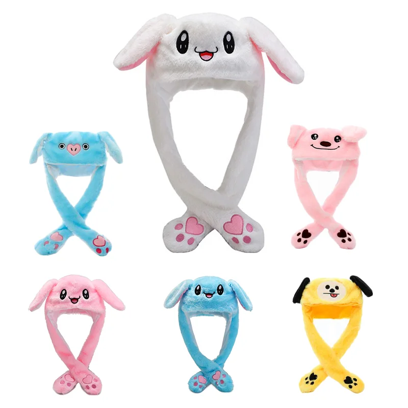 Sombrero de conejo con orejas móviles para mujer y niña, gorro de Anime con  orejas móviles, accesorios de Cosplay|Los hombres de sombrero y gorros| -  AliExpress